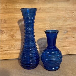 Cobalt Glass Vase set